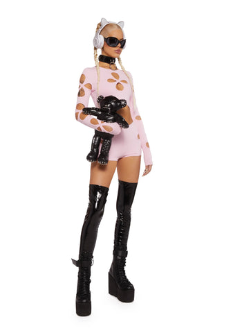 Star Child Cut-Out Shorts - Pink