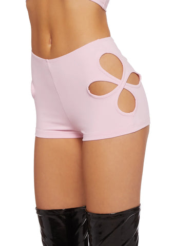 Star Child Cut-Out Shorts - Pink
