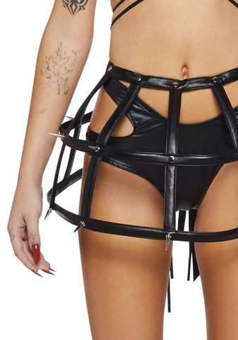 Spiked Desires Caged Skirt