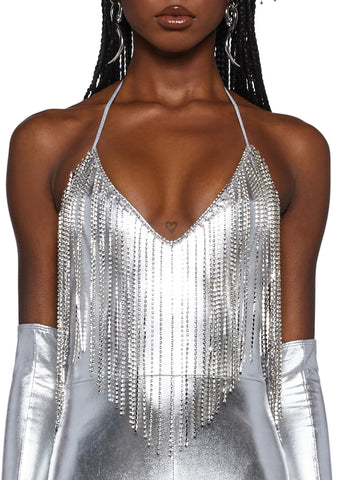 Shining Attitude Fringe Romper