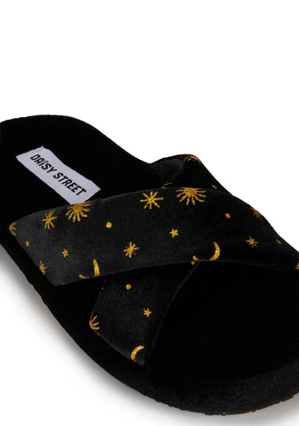 Star And Moon Slippers