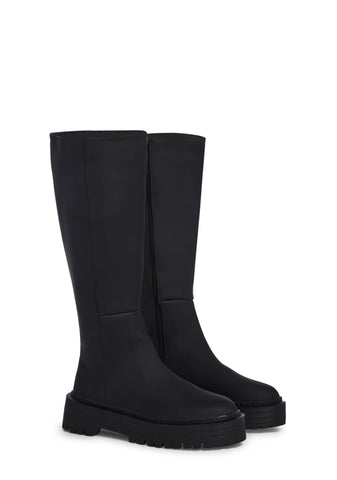 Aneira Knee High Boots - Black