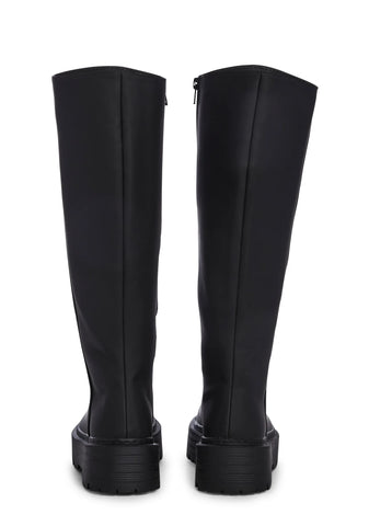 Aneira Knee High Boots - Black