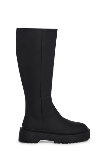 Aneira Knee High Boots - Black