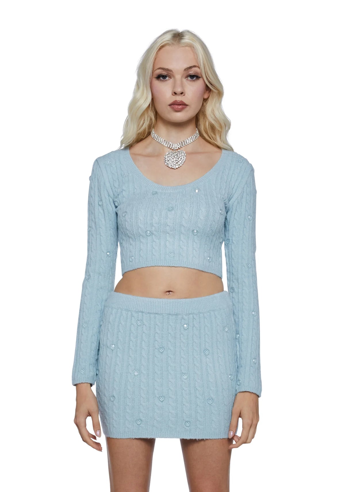 Love In The Air Knit Sweater - Blue