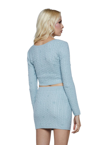 Love In The Air Knit Sweater - Blue
