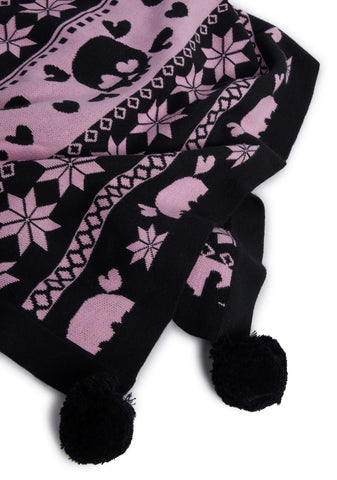 Deck The Skulls Throw Blanket