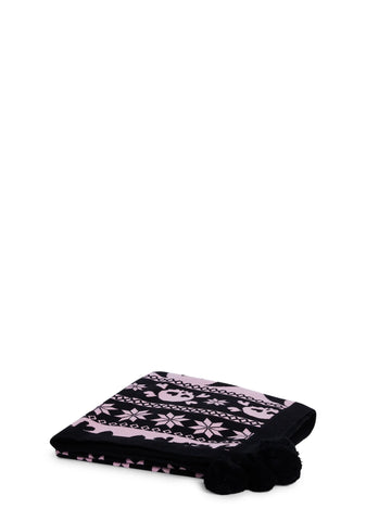 Deck The Skulls Throw Blanket