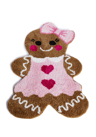 Dolled Up Gingerbread Cookie Rug
