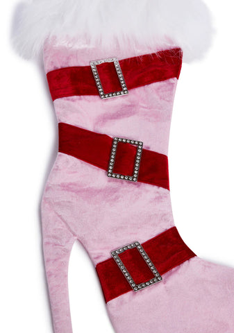 Holiday Hottie Stocking- Pink
