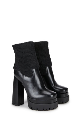 Roddy Platform Boots - Black