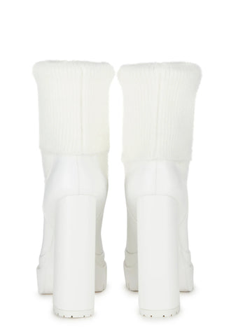 Roddy Platform Boots - White