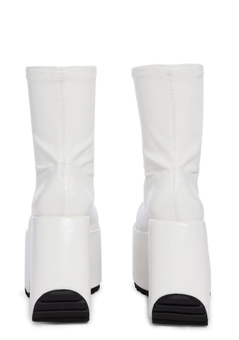 Ybarra Platform Boots - White