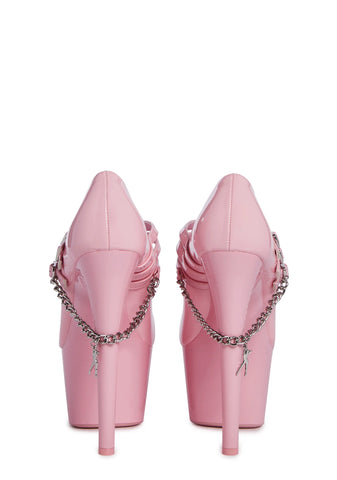 Natasha Platform Stiletto Heels - Pink