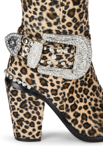 Sheriff Shine Cowboy Boots - Leopard