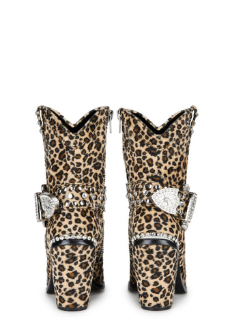 Sheriff Shine Cowboy Boots - Leopard