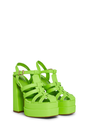 Tropical Tranquility Platform Heels