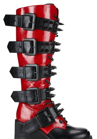 Appetite For Destruction Platform Boots - Red