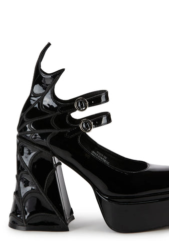 Against Midnight Platform Heels