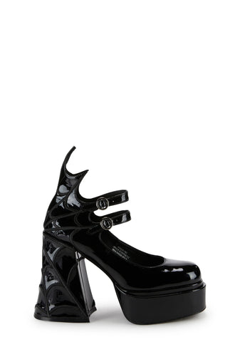Against Midnight Platform Heels