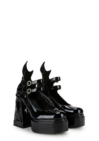 Against Midnight Platform Heels