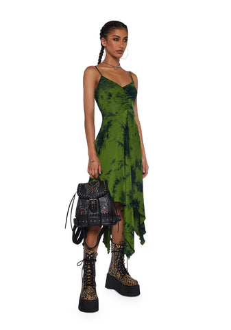 Wherever You Wander Midi Dress - Green