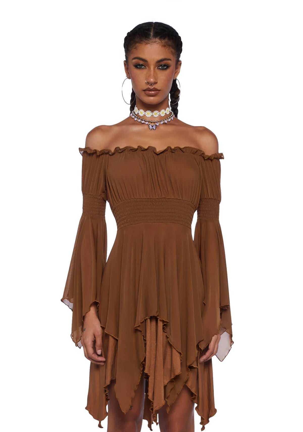 Musical Odyssey Mini Dress - Brown