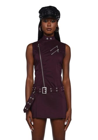 Claire Moto Mini Dress