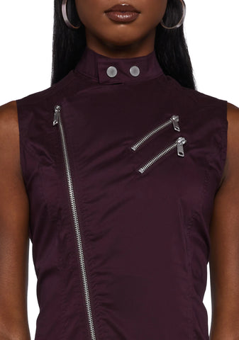 Claire Moto Mini Dress