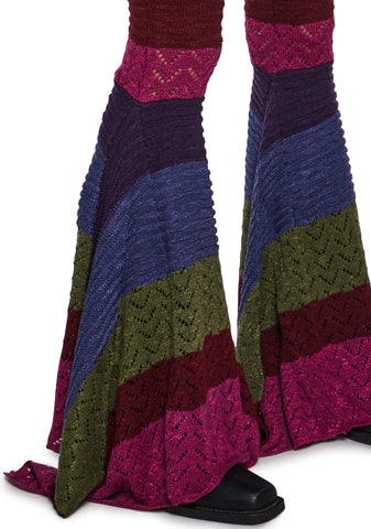Trippy Fads Crochet Pants - Striped