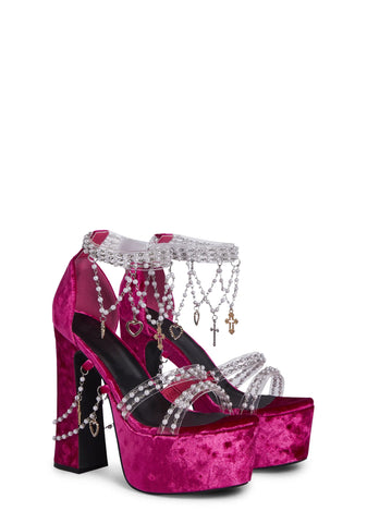 Holy Revelation Platform Heels - Magenta