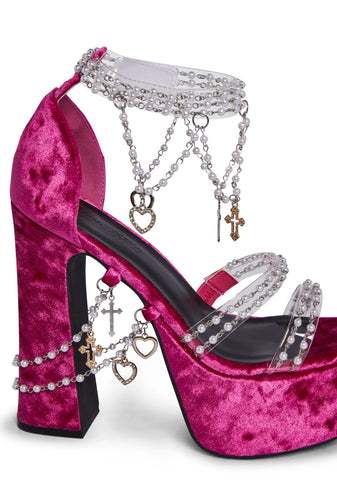 Holy Revelation Platform Heels - Magenta