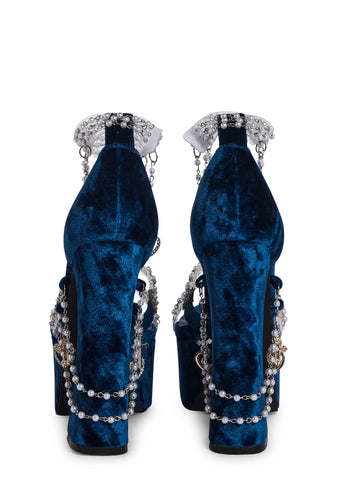 Holy Revelation Platform Heels - Sapphire