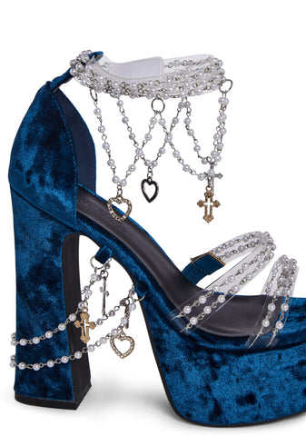 Holy Revelation Platform Heels - Sapphire