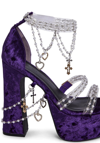 Holy Revelation Platform Heels - Purple