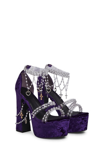 Holy Revelation Platform Heels - Purple