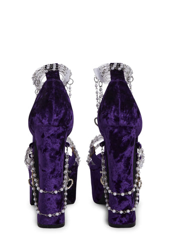 Holy Revelation Platform Heels - Purple