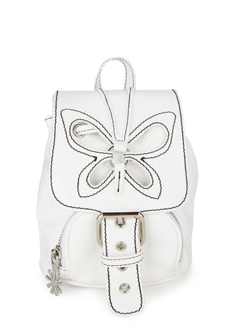 Feeling Good Butterfly Backpack - White