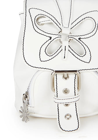 Feeling Good Butterfly Backpack - White