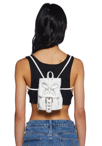 Feeling Good Butterfly Backpack - White