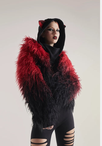 I'd Die Again Ombre Jacket- Red