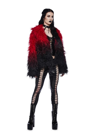 I'd Die Again Ombre Jacket- Red