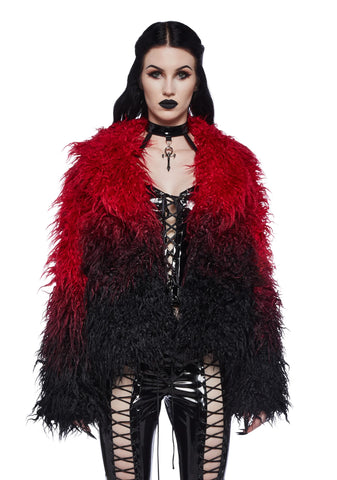 I'd Die Again Ombre Jacket- Red