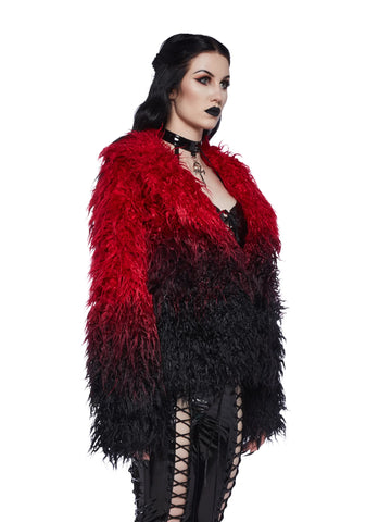 I'd Die Again Ombre Jacket- Red