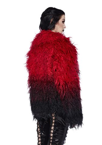 I'd Die Again Ombre Jacket- Red