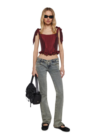 Crimson Secrets Corset Top