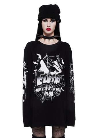 Webbed Witch Oversized Top