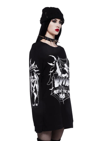 Webbed Witch Oversized Top