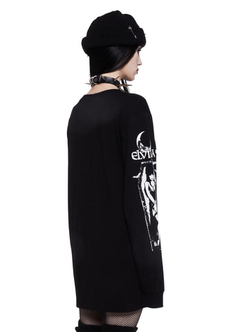 Webbed Witch Oversized Top