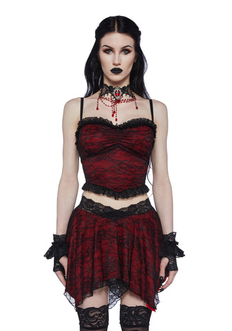 Stop Me Knit Cami Top - Red